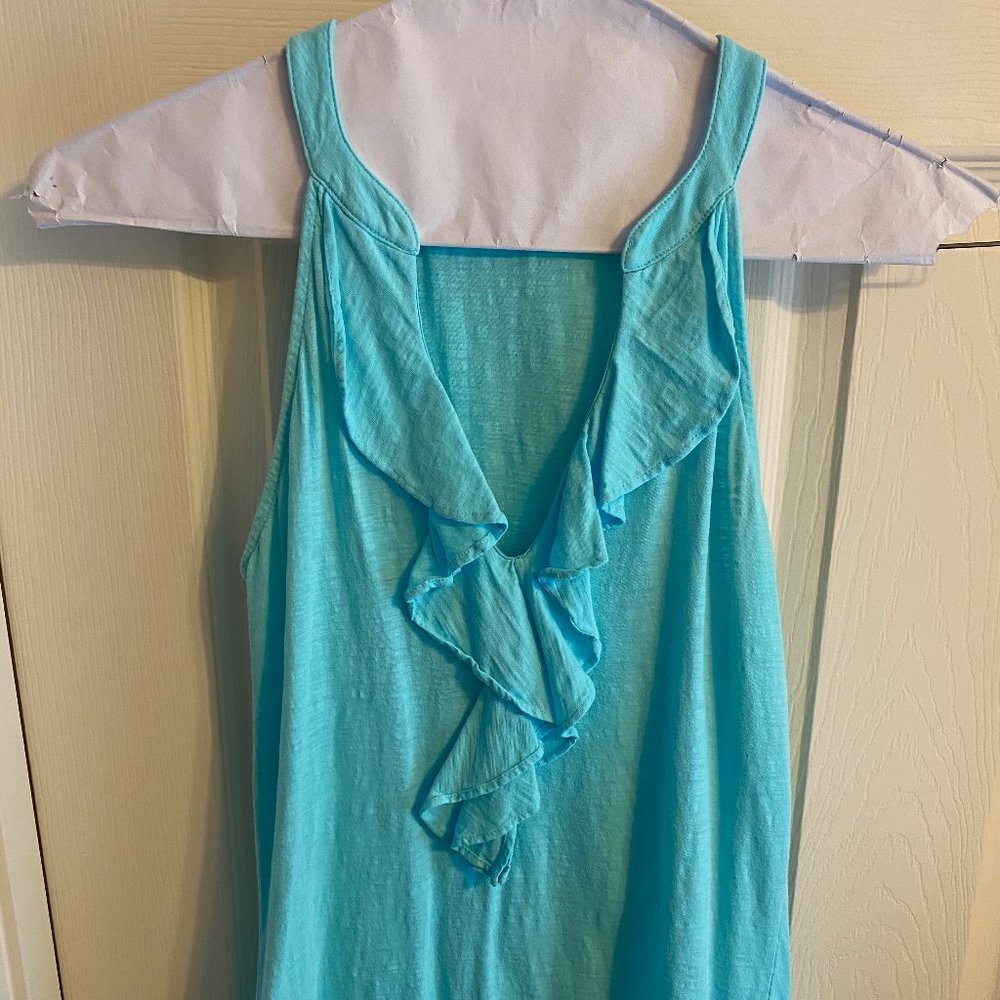 Lilly Pulitzer turquoise sleeveless shirt size small